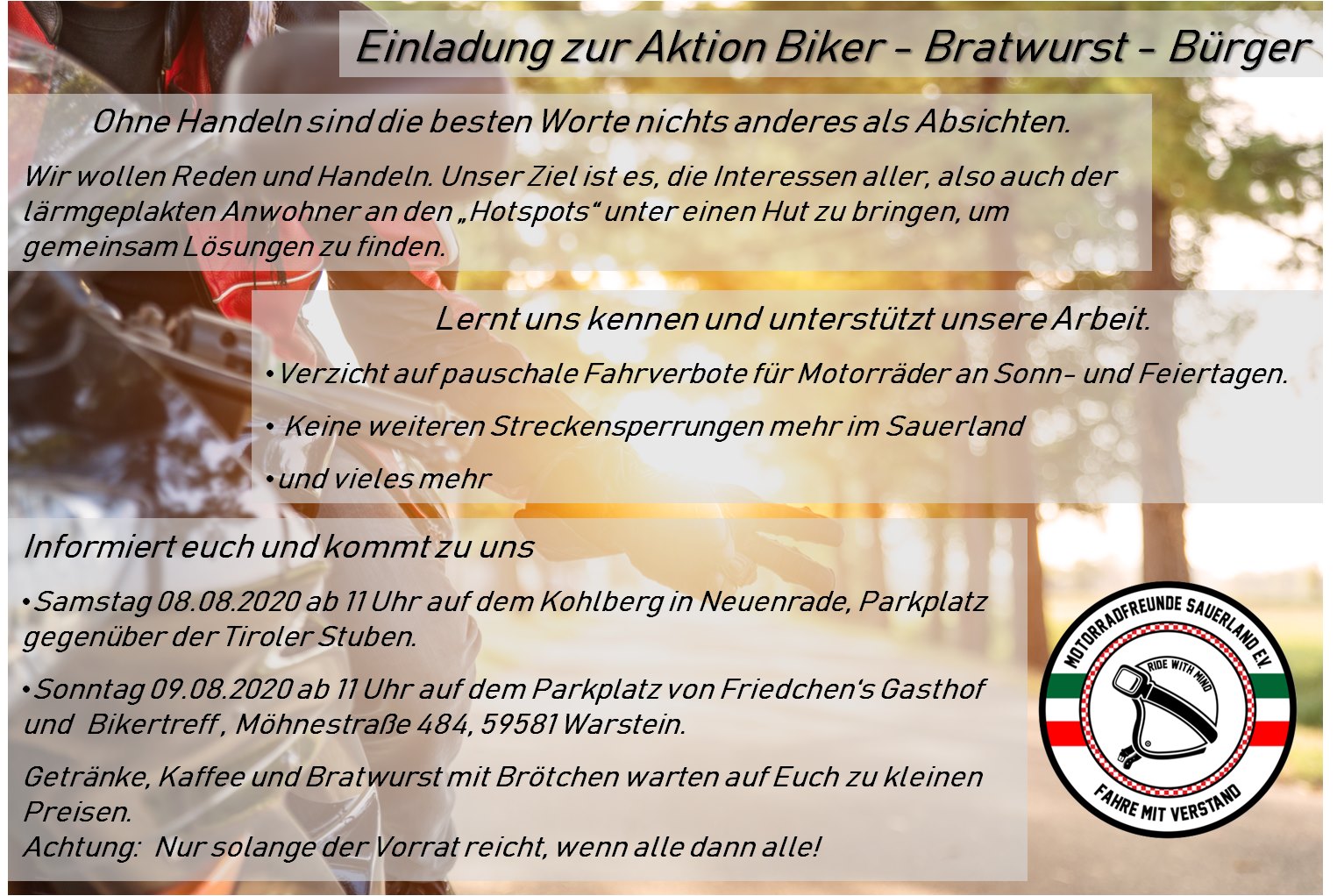 Biker – Bratwurst – Bürger